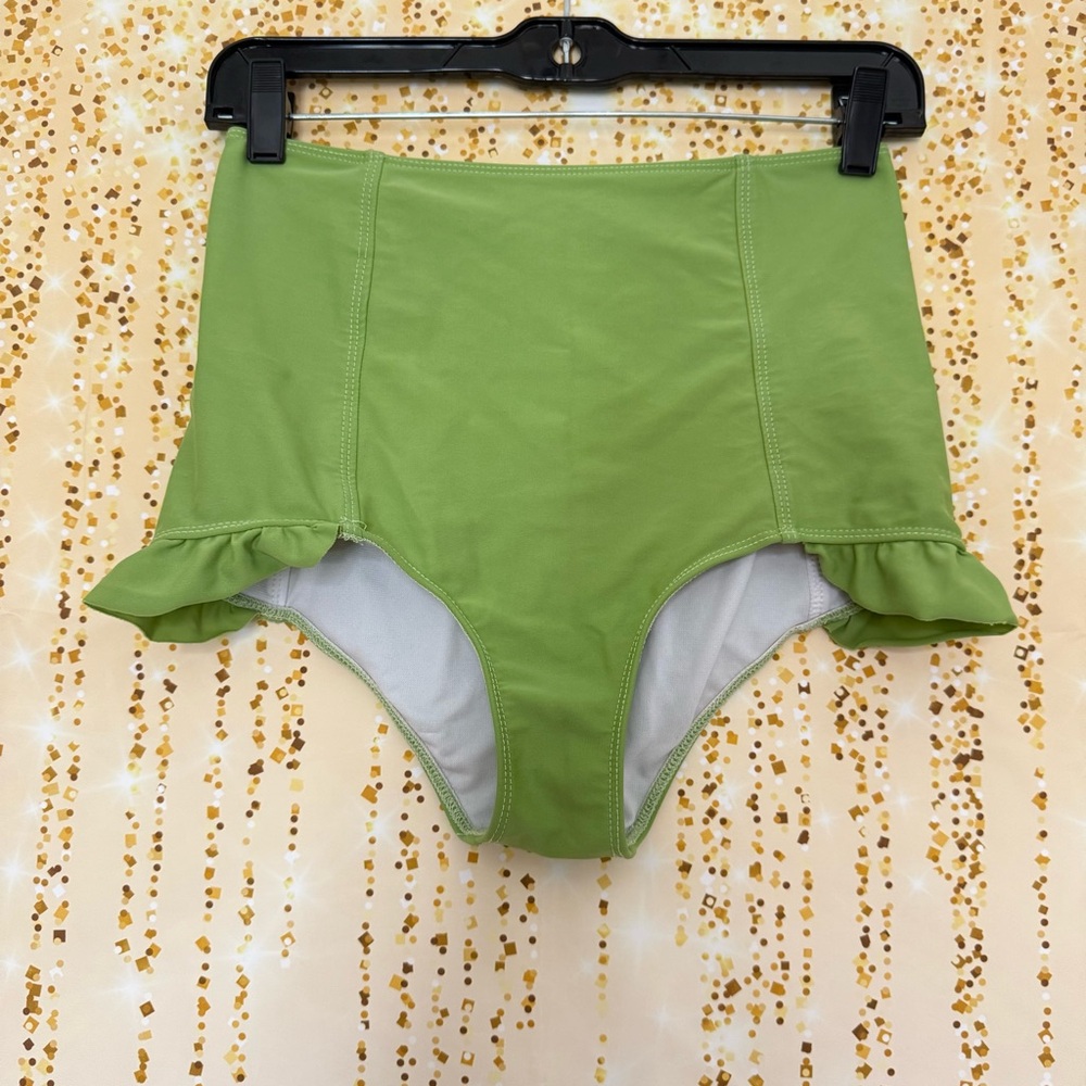 Kortni Jeane Lime High-Waisted Women's Bathing Suit Bottoms